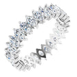 Platinum Marquise Natural Diamond Shared-Prong Eternity Band – 4.25x2.25 mm Stones