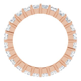 10K Gold Square Lab-Grown Diamond Shared-Prong Eternity Band – 2.75x2.75 mm Stones - Rose Gold - view 2