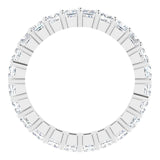10K Gold Square Natural Diamond Shared-Prong Eternity Band – 2.75x2.75 mm Stones - White Gold - view 2