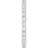10K Gold Round Natural Diamond Shared-Prong Eternity Band – 2 mm Stones - White Gold - view 4