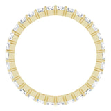 14K Gold Asscher Lab-Grown Diamond Shared-Prong Eternity Band – 2x2 mm Stones - Yellow Gold - view 2