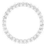Platinum Asscher Lab-Grown Diamond Shared-Prong Eternity Band – 2x2 mm Stones - view 2