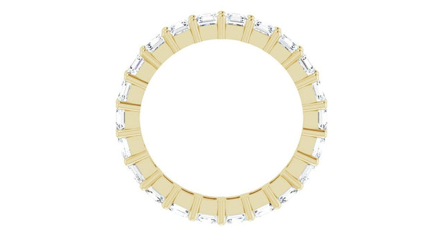 14K Gold Asscher Lab-Grown Diamond Shared-Prong Eternity Band – 3x3 mm Stones - Yellow Gold - view 2