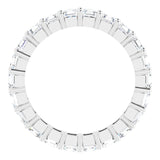Platinum Asscher Lab-Grown Diamond Shared-Prong Eternity Band – 3x3 mm Stones - view 2