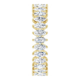 14K Gold Marquise Natural Diamond Shared-Prong Eternity Band – 4x2 mm Stones - Yellow Gold - view 4
