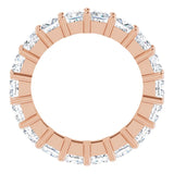 10K Gold Square Lab-Grown Diamond Shared-Prong Eternity Band – 3.75x3.75 mm Stones - Rose Gold - view 2