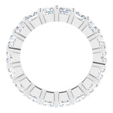 10K Gold Square Lab-Grown Diamond Shared-Prong Eternity Band – 3.75x3.75 mm Stones - White Gold - view 2