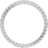 10K Gold Round Lab-Grown Diamond Shared-Prong Eternity Band – 1.5 mm Stones - White Gold - view 2