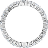 10K Gold Round Natural Diamond Shared-Prong Eternity Band – 3 mm Stones - White Gold - view 2