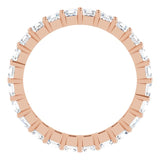 14K Gold Asscher Lab-Grown Diamond Shared-Prong Eternity Band – 2.6x2.6 mm Stones - Rose Gold - view 2