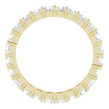 14K Gold Asscher Lab-Grown Diamond Shared-Prong Eternity Band – 2.6x2.6 mm Stones - Yellow Gold - view 2