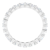 Platinum Asscher Lab-Grown Diamond Shared-Prong Eternity Band – 2.6x2.6 mm Stones - view 2