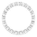 10K Gold Round Natural Diamond Shared-Prong Eternity Band – 3.2 mm Stones - White Gold - view 2