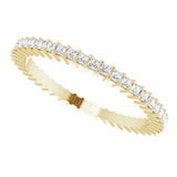 14K Gold Square Lab-Grown Diamond Shared-Prong Eternity Band – 1.25x1.25 mm Stones - Yellow Gold - view 5