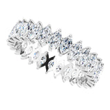 Platinum Marquise Lab-Grown Diamond Shared-Prong Eternity Band – 4.25x2.25 mm Stones - view 5