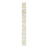 14K Gold Round Lab-Grown Diamond Shared-Prong Eternity Band – 2 mm Stones - Yellow Gold - view 4