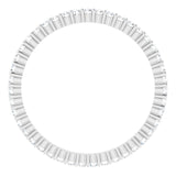 10K Gold Round Natural Diamond Shared-Prong Eternity Band – 1.3 mm Stones - White Gold - view 2