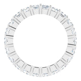 10K Gold Square Lab-Grown Diamond Shared-Prong Eternity Band – 3x3 mm Stones - White Gold - view 2