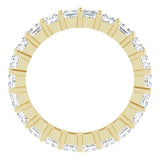 14K Gold Square Lab-Grown Diamond Shared-Prong Eternity Band – 3x3 mm Stones - Yellow Gold - view 2
