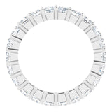 10K Gold Square Lab-Grown Diamond Shared-Prong Eternity Band – 3x3 mm Stones - White Gold - view 2