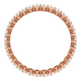 14K Gold Marquise Lab-Grown Diamond Shared-Prong Eternity Band – 4x2 mm Stones - Rose Gold - view 2