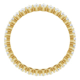 14K Gold Marquise Natural Diamond Shared-Prong Eternity Band – 4x2 mm Stones - Yellow Gold - view 2