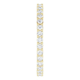10K Gold Round Lab-Grown Diamond Shared-Prong Eternity Band – 2 mm Stones - Yellow Gold - view 4