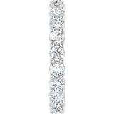 10K Gold Round Lab-Grown Diamond Shared-Prong Eternity Band – 3 mm Stones - White Gold - view 4