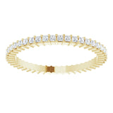 14K Gold Square Lab-Grown Diamond Shared-Prong Eternity Band – 1.25x1.25 mm Stones - Yellow Gold - view 3
