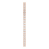 10K Gold Round Natural Diamond Shared-Prong Eternity Band – 1 mm Stones - Rose Gold - view 4