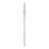 10K Gold Round Natural Diamond Shared-Prong Eternity Band – 1 mm Stones - White Gold - view 4