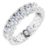 Platinum Oval Lab-Grown Diamond Shared-Prong Eternity Band – 5x3 mm Stones