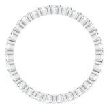 10K Gold Round Lab-Grown Diamond Shared-Prong Eternity Band – 2.25 mm Stones - White Gold - view 2