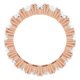 10K Gold Oval Lab-Grown Diamond Shared-Prong Eternity Band – 6x4 mm Stones - Rose Gold - view 2