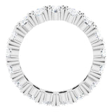 10K Gold Oval Lab-Grown Diamond Shared-Prong Eternity Band – 6x4 mm Stones - White Gold - view 2