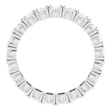 10K Gold Oval Lab-Grown Diamond Shared-Prong Eternity Band – 5x3 mm Stones - White Gold - view 2