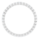 10K Gold Round Lab-Grown Diamond Shared-Prong Eternity Band – 1.7 mm Stones - White Gold - view 2