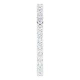 10K Gold Round Natural Diamond Shared-Prong Eternity Band – 1.7 mm Stones - White Gold - view 4