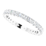 Platinum Asscher Lab-Grown Diamond Shared-Prong Eternity Band – 2x2 mm Stones - view 5