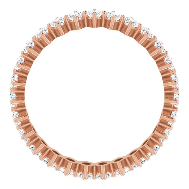 14K Gold Marquise Lab-Grown Diamond Shared-Prong Eternity Band – 4.25x2.25 mm Stones - Rose Gold - view 2