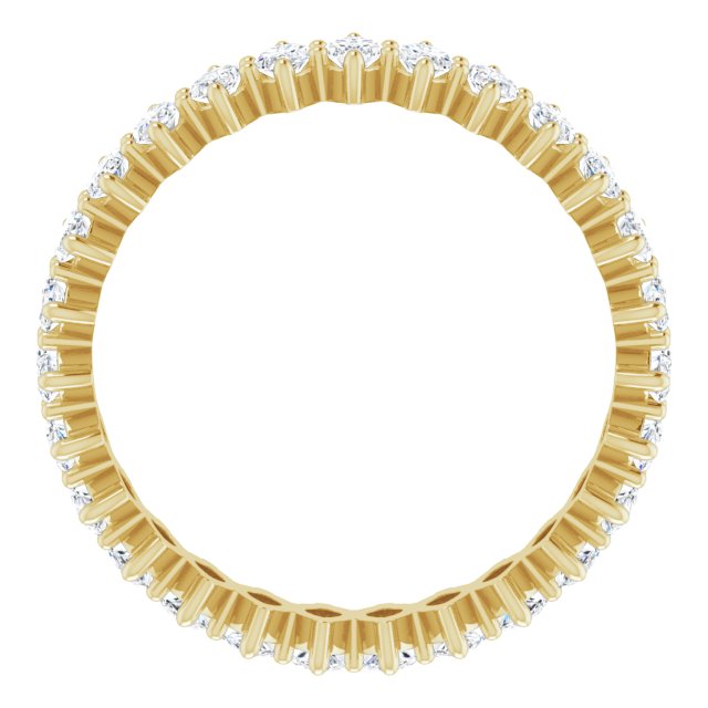 14K Gold Marquise Lab-Grown Diamond Shared-Prong Eternity Band – 4.25x2.25 mm Stones - Yellow Gold - view 2