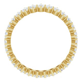 14K Gold Marquise Natural Diamond Shared-Prong Eternity Band – 4.25x2.25 mm Stones - Yellow Gold - view 2