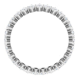 Platinum Marquise Natural Diamond Shared-Prong Eternity Band – 4.25x2.25 mm Stones - view 2