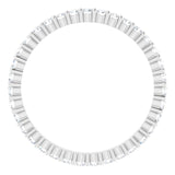 10K Gold Round Lab-Grown Diamond Shared-Prong Eternity Band – 1.7 mm Stones - White Gold - view 2