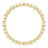 14K Gold Round Lab-Grown Diamond Shared-Prong Eternity Band – 1.7 mm Stones - Yellow Gold - view 2