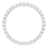 10K Gold Round Natural Diamond Shared-Prong Eternity Band – 1.7 mm Stones - White Gold - view 2