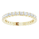 14K Gold Asscher Lab-Grown Diamond Shared-Prong Eternity Band – 2x2 mm Stones - Yellow Gold - view 3