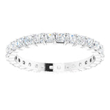 14K Gold Asscher Lab-Grown Diamond Shared-Prong Eternity Band – 2x2 mm Stones - White Gold - view 3