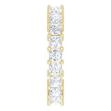 14K Gold Square Lab-Grown Diamond Shared-Prong Eternity Band – 3x3 mm Stones - Yellow Gold - view 4