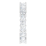 10K Gold Square Lab-Grown Diamond Shared-Prong Eternity Band – 3x3 mm Stones - White Gold - view 4